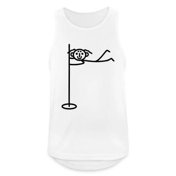 Frau Pole dance - Männer Tank Top atmungsaktiv - Weiß - Vorne - Nick (188cm)