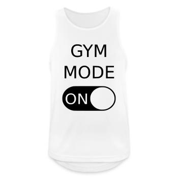 Gym Mode - Männer Tank Top atmungsaktiv - Weiß - Vorne - Nick (188cm)