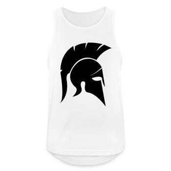 sparta_helm_001 - Débardeur respirant Homme - blanc - Devant - Nick (188cm)