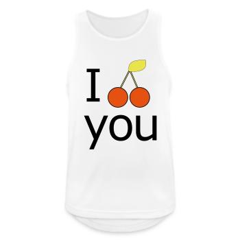 Kirschen Kirsche Cherry - Frutcht Obst - Comic you - Men's Breathable Tank Top - white - Front - Nick (188cm)