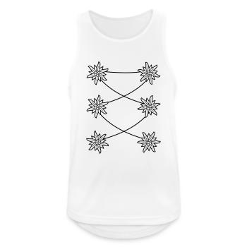 Tablier dirndl Edelweiss - Débardeur respirant Homme - blanc - Devant - Nick (188cm)