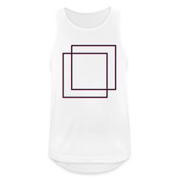 2 squares square - Men's Breathable Tank Top - white - Front - Nick (188cm)