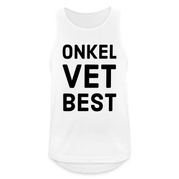 Uncle knows best - Men's Breathable Tank Top - white - Front - Nick (188cm)