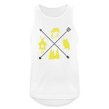 Black Forest Signpost - Men's Breathable Tank Top - white - Front - Nick (188cm)