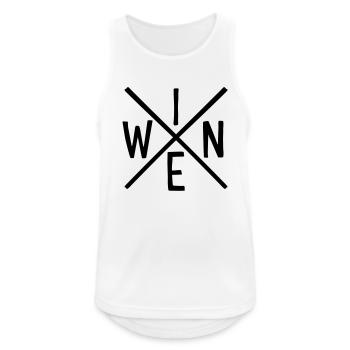 Wein - Männer Tank Top atmungsaktiv - Weiß - Vorne - Nick (188cm)