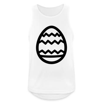 Ei - Männer Tank Top atmungsaktiv - Weiß - Vorne - Nick (188cm)
