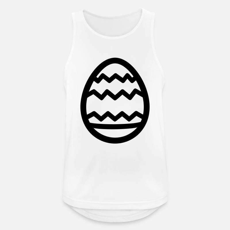 Ei - Männer Tank Top atmungsaktiv - Weiß