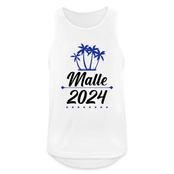 malle 2024 2 - Männer Tank Top atmungsaktiv - Weiß - Vorne - Nick (188cm)