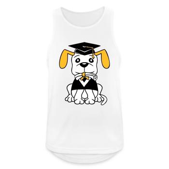 Certificat de fin d’études de l’école canine Gymnase Collège Abi - Débardeur respirant Homme - blanc - Devant - Nick (188cm)