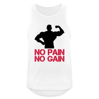Gain de douleur Bodybuilder - Débardeur respirant Homme - blanc - Devant - Nick (188cm)