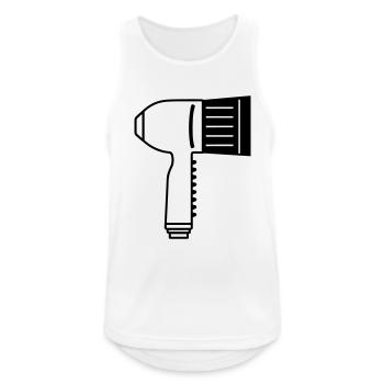 Hair dryer - Men's Breathable Tank Top - white - Front - Nick (188cm)
