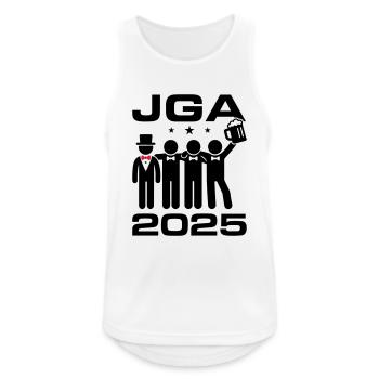 Jga 2025 Party - Männer Tank Top atmungsaktiv - Weiß - Vorne - Nick (188cm)
