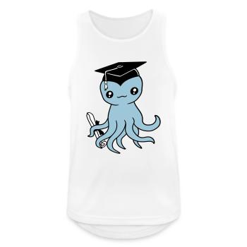 Octopus High School Graduation Passed College - Men's Breathable Tank Top - white - Front - Nick (188cm)