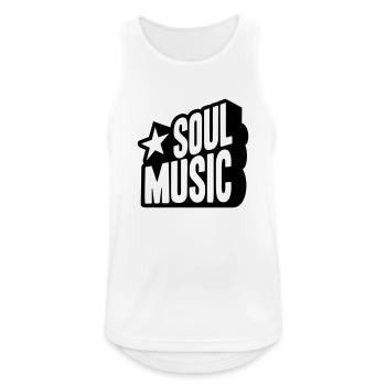 SOUL MUSIC STAR - Débardeur respirant Homme - blanc - Devant - Nick (188cm)