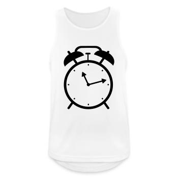 Alarm clock - Men's Breathable Tank Top - white - Front - Nick (188cm)