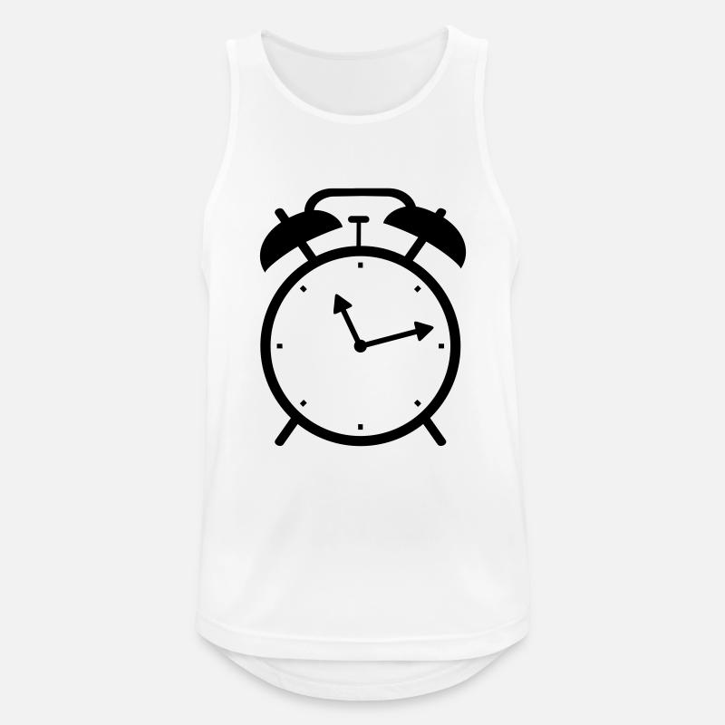 Wecker - Männer Tank Top atmungsaktiv - Weiß