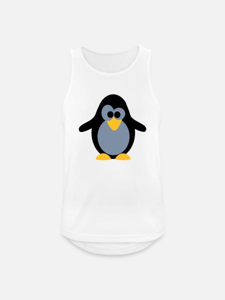 Pinguin - Männer Tank Top atmungsaktiv - Weiß