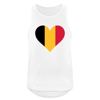 A heart for Belgium - Men's Breathable Tank Top - white - Front - Nick (188cm)