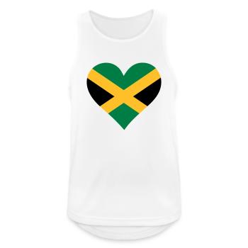 Ein Herz für Jamaika - Männer Tank Top atmungsaktiv - Weiß - Vorne - Nick (188cm)