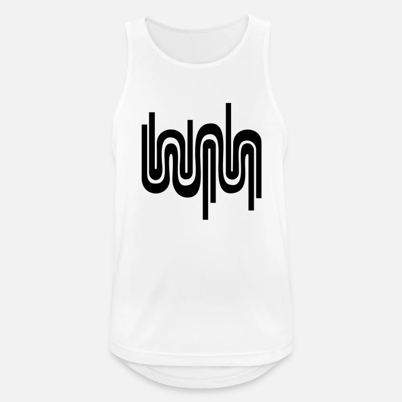 Abstract wave / 70s pattern - Men's Breathable Tank Top - white