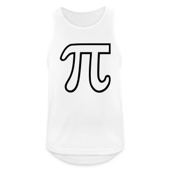 Pi - Männer Tank Top atmungsaktiv - Weiß - Vorne - Nick (188cm)