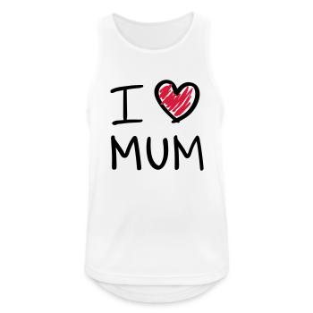i love mum - Männer Tank Top atmungsaktiv - Weiß - Vorne - Nick (188cm)