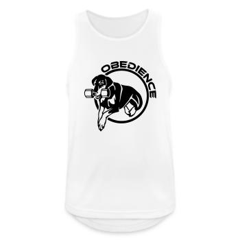 453 Dobermann Obedience - Männer Tank Top atmungsaktiv - Weiß - Vorne - Nick (188cm)