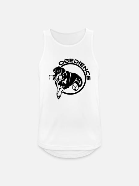 453 Dobermann Obedience - Männer Tank Top atmungsaktiv - Weiß