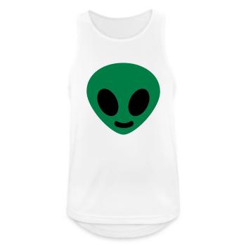 Alien - Männer Tank Top atmungsaktiv - Weiß - Vorne - Nick (188cm)