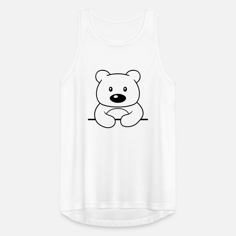 shield frame text write teddy grizzly baer ba Men's Breathable Tank Top