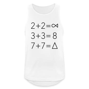 Hipster Mathe Ass Style rechnen unendlich Dreieck - Männer Tank Top atmungsaktiv - Weiß - Vorne - Nick (188cm)