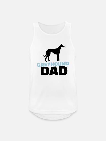 Greyhound Dad - Débardeur respirant Homme - blanc