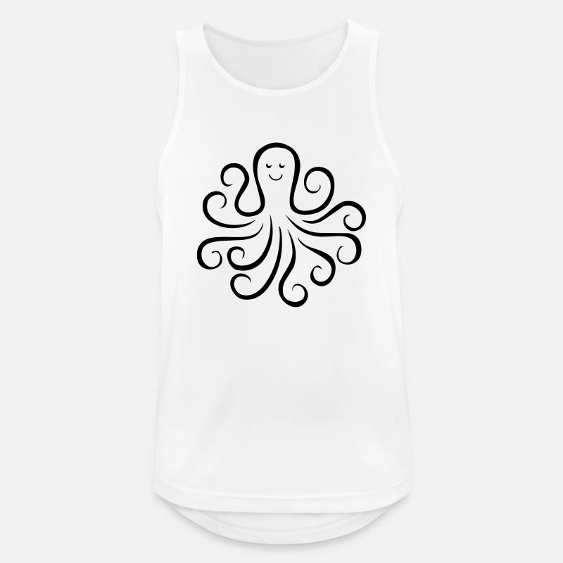 krake_01 - Männer Tank Top atmungsaktiv - Weiß