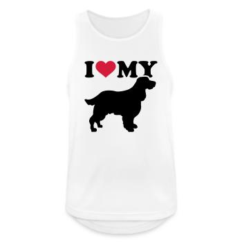 English Springer Spaniel - Débardeur respirant Homme - blanc - Devant - Nick (188cm)