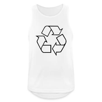 Recyclage - Débardeur respirant Homme - blanc - Devant - Nick (188cm)