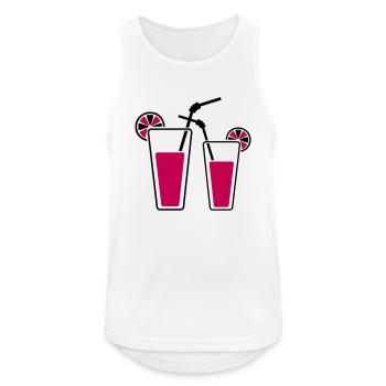 Cocktails - Men's Breathable Tank Top - white - Front - Nick (188cm)