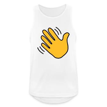Emoji Main Agitant La couleur de l’esquisse - Débardeur respirant Homme - blanc - Devant - Nick (188cm)