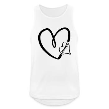 Mom in the heart - Men's Breathable Tank Top - white - Front - Nick (188cm)