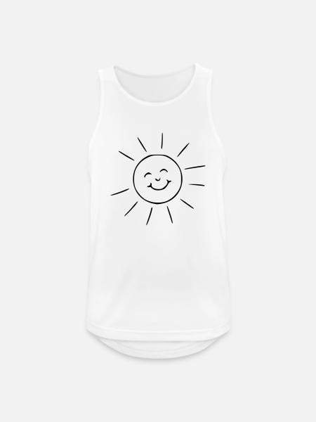 Sun Drawing Nature Sketch black - Men's Breathable Tank Top - white