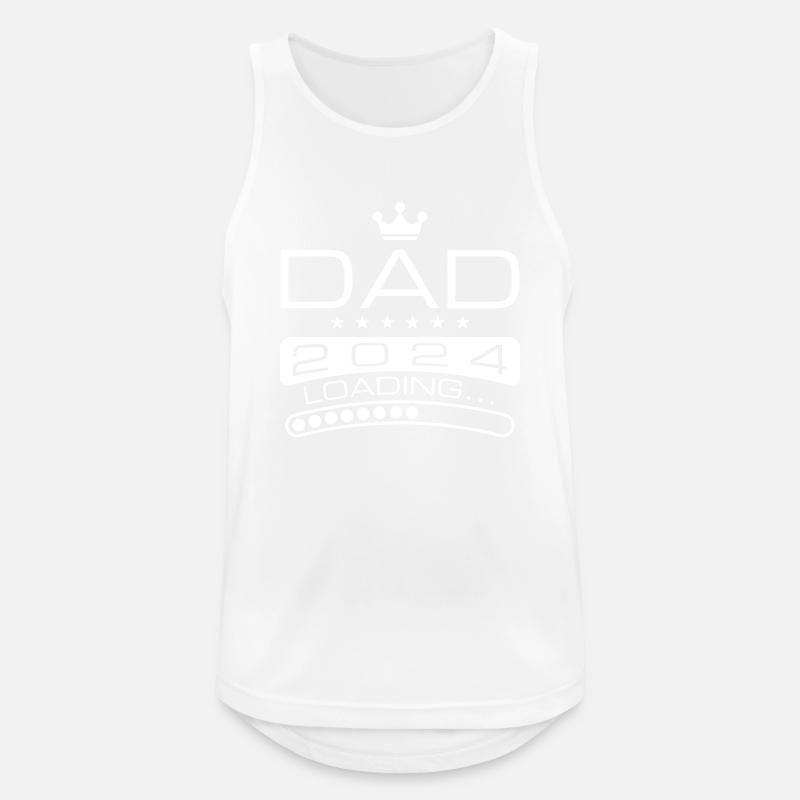 Dad 2024 Loading Papa - Männer Tank Top atmungsaktiv - Weiß