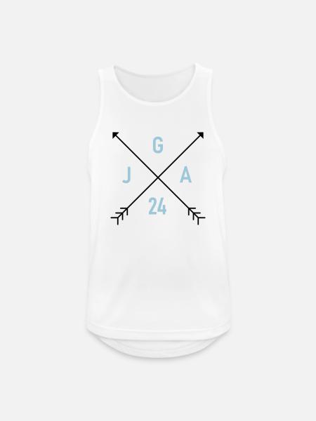 jga 24 - Männer Tank Top atmungsaktiv - Weiß