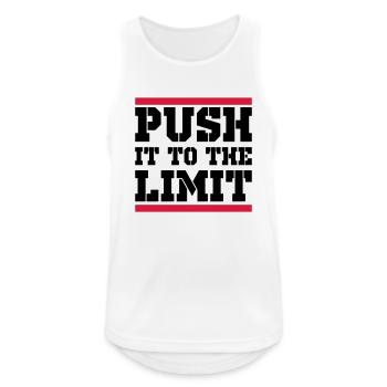 Push It To The Limit Training Spruch - Männer Tank Top atmungsaktiv - Weiß - Vorne - Nick (188cm)