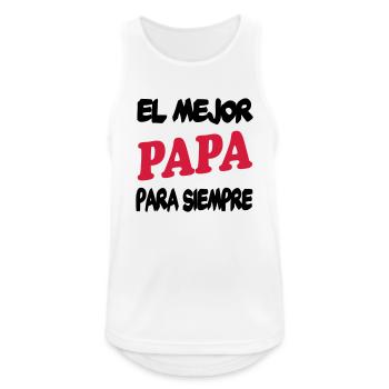 EL MEJOR PAPA PARA SIEMPRE - Men's Breathable Tank Top - white - Front - Nick (188cm)