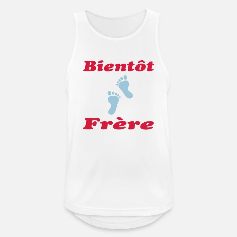 Bald ein Bruder - Männer Tank Top atmungsaktiv - Weiß