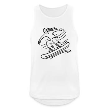 Snowboarder Snowboard - Débardeur respirant Homme - blanc - Devant - Nick (188cm)