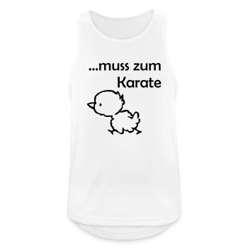 Karate - Männer Tank Top atmungsaktiv - Weiß - Vorne - Nick (188cm)