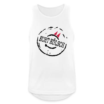 Echt Kölsch - Männer Tank Top atmungsaktiv - Weiß - Vorne - Nick (188cm)