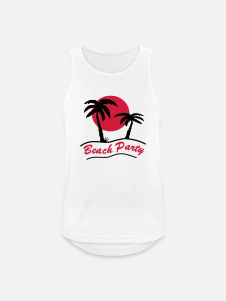 Beach Party - Men's Breathable Tank Top - white