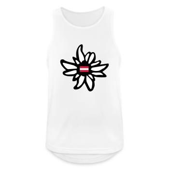 Edelweiss Austria 3f ärbig - Men's Breathable Tank Top - white - Front - Nick (188cm)