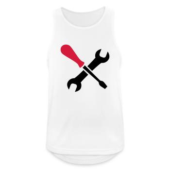 outils - Débardeur respirant Homme - blanc - Devant - Nick (188cm)